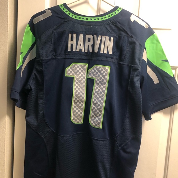 Nike On Field Seattle Seahawks #11 Harvin Men’s Navy Blue Jersey Size 40/Sm - Picture 4 of 10